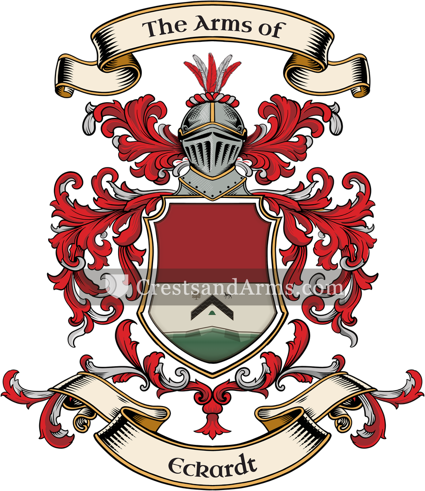 The Eckardt coat of arms, drawn from the recorded blazon