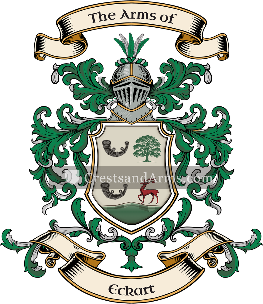 The Eckart coat of arms, drawn from the recorded blazon