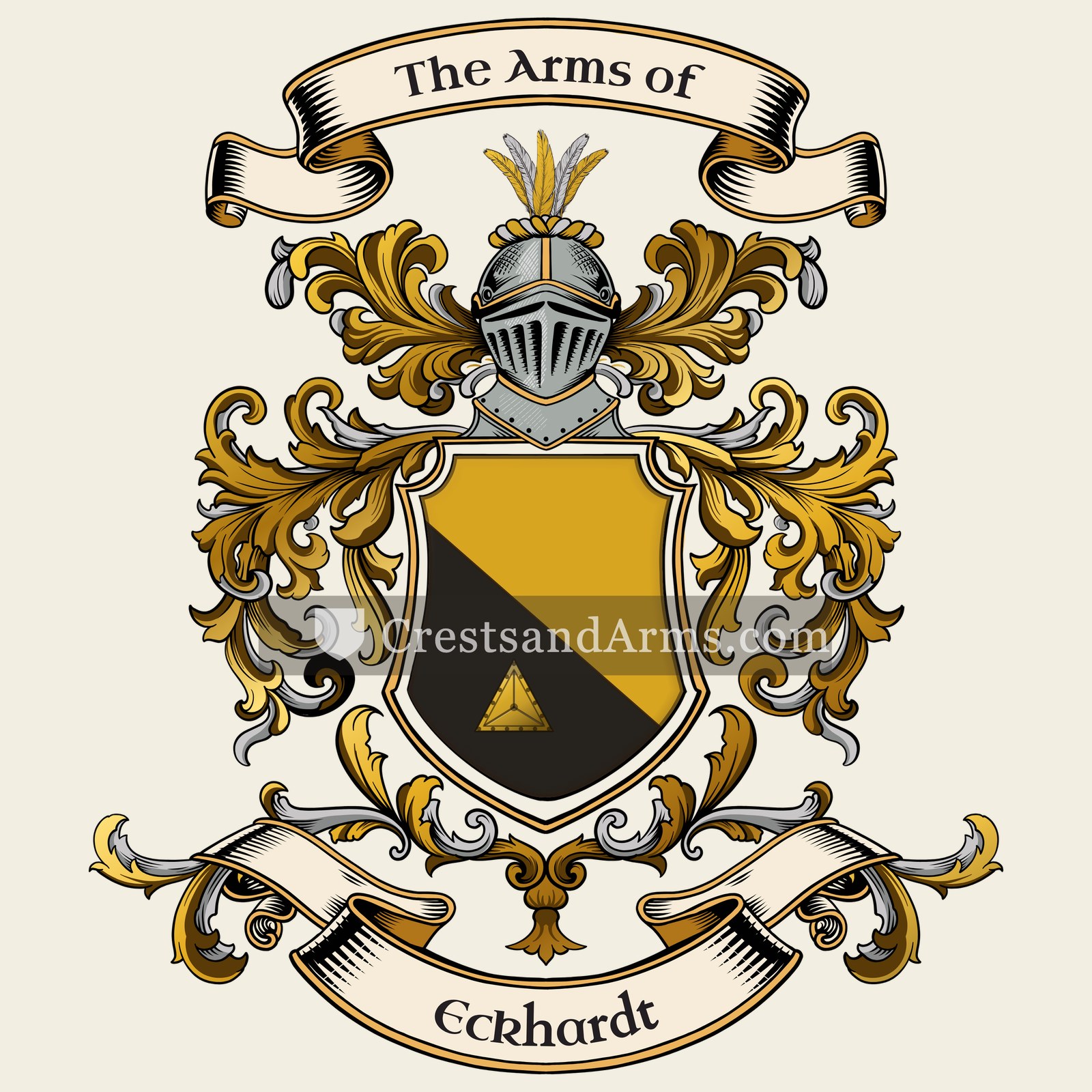 The Eckhardt coat of arms, drawn from the recorded blazon