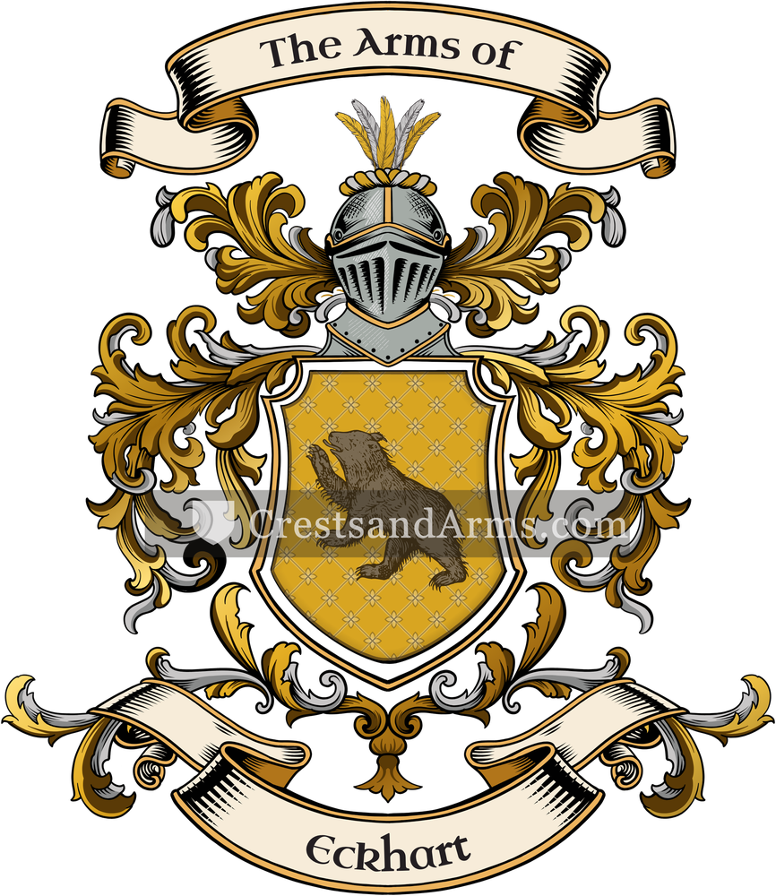 The Eckhart coat of arms, drawn from the recorded blazon