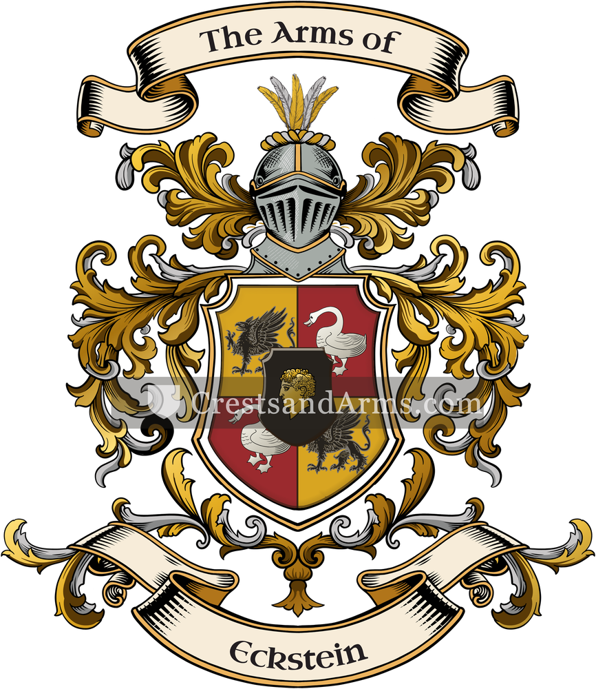The Eckstein coat of arms, drawn from the recorded blazon