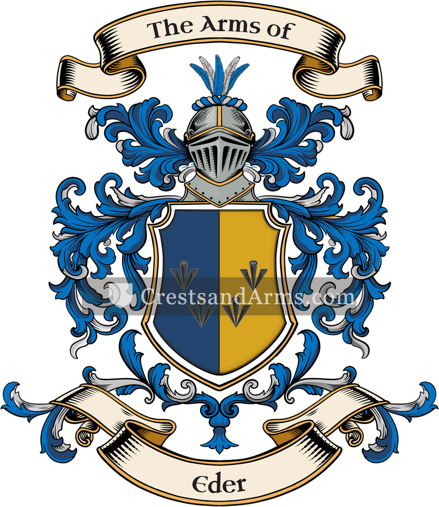 The Eder coat of arms, drawn from the recorded blazon