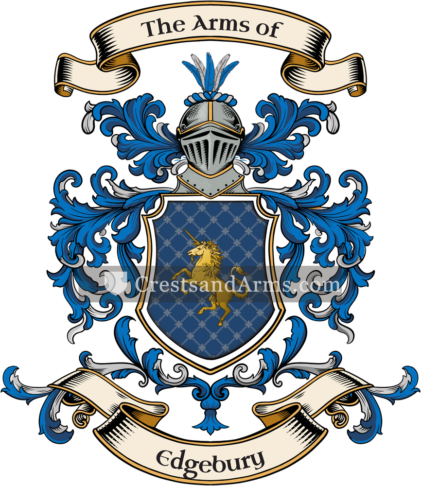 The Edgebury coat of arms, drawn from the recorded blazon