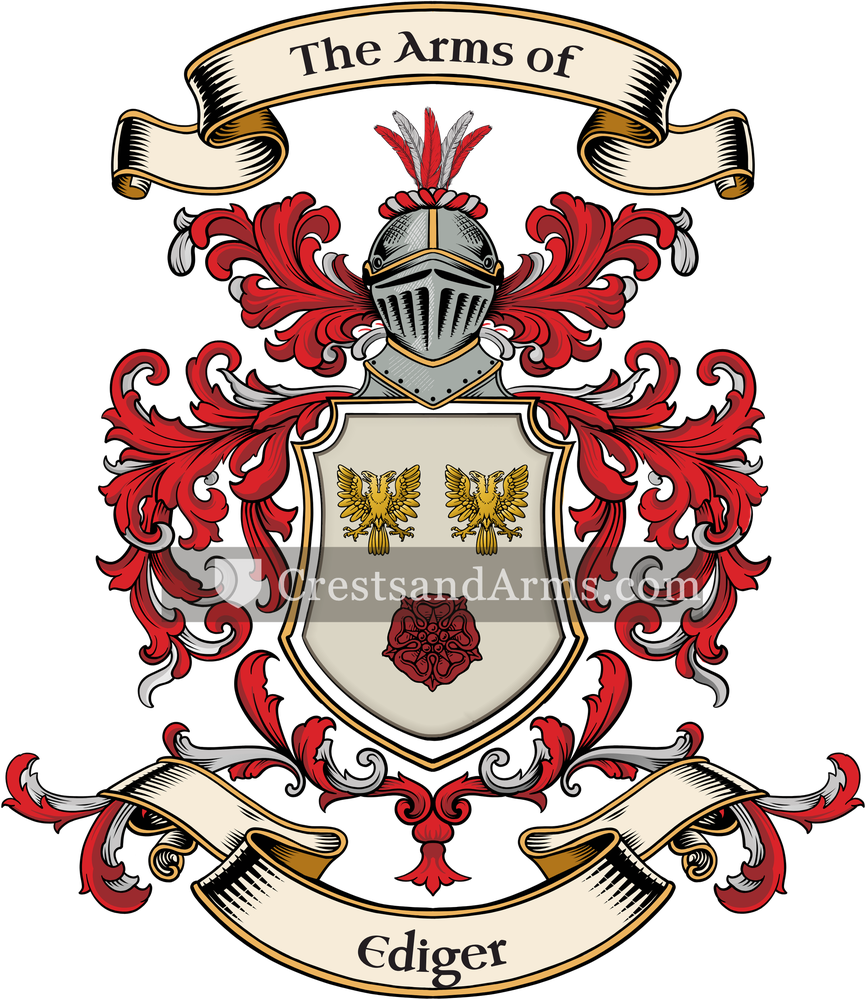 The Ediger coat of arms, drawn from the recorded blazon