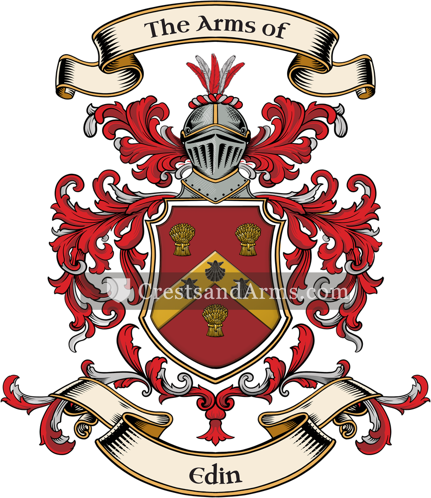 The Edin coat of arms, drawn from the recorded blazon