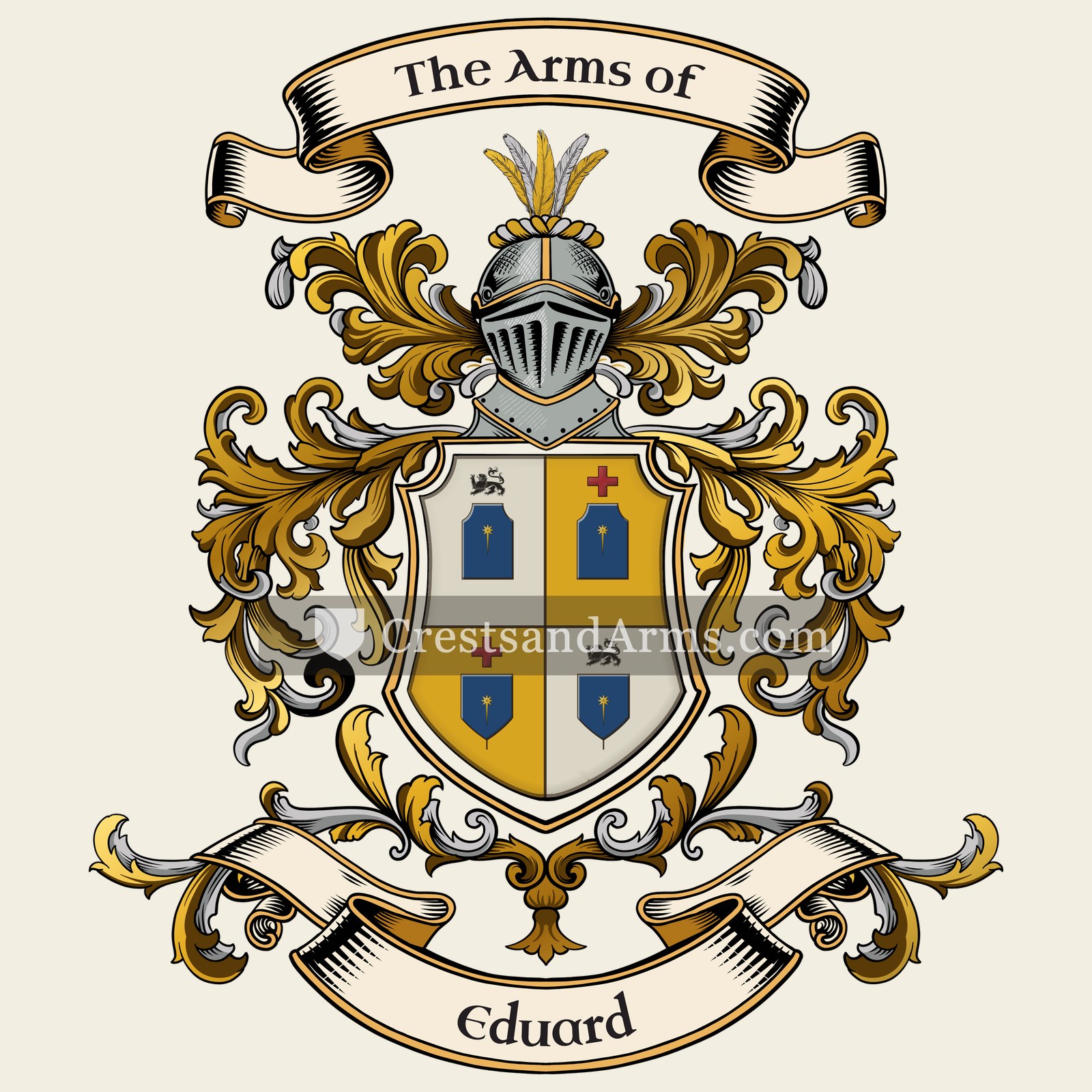 The Eduard coat of arms, drawn from the recorded blazon