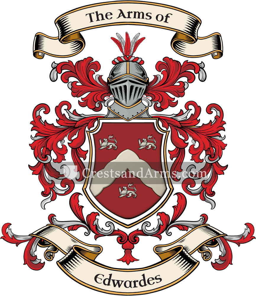 The Edwardes coat of arms, drawn from the recorded blazon