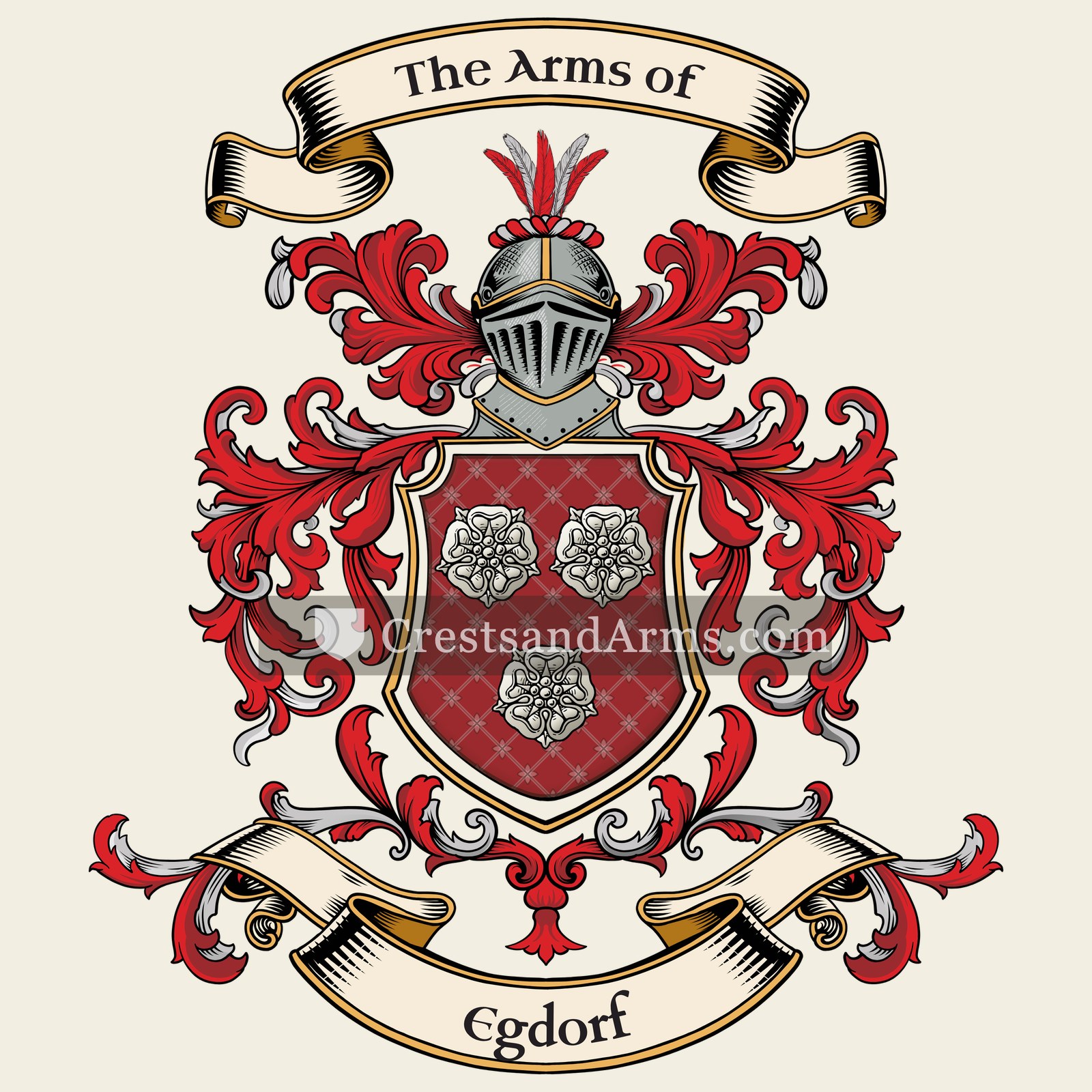 The Egdorf coat of arms, drawn from the recorded blazon