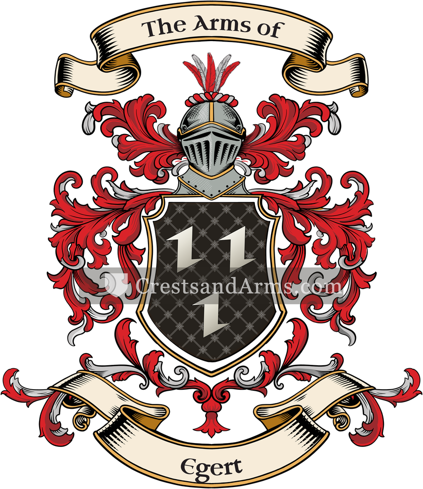 The Egert coat of arms, drawn from the recorded blazon