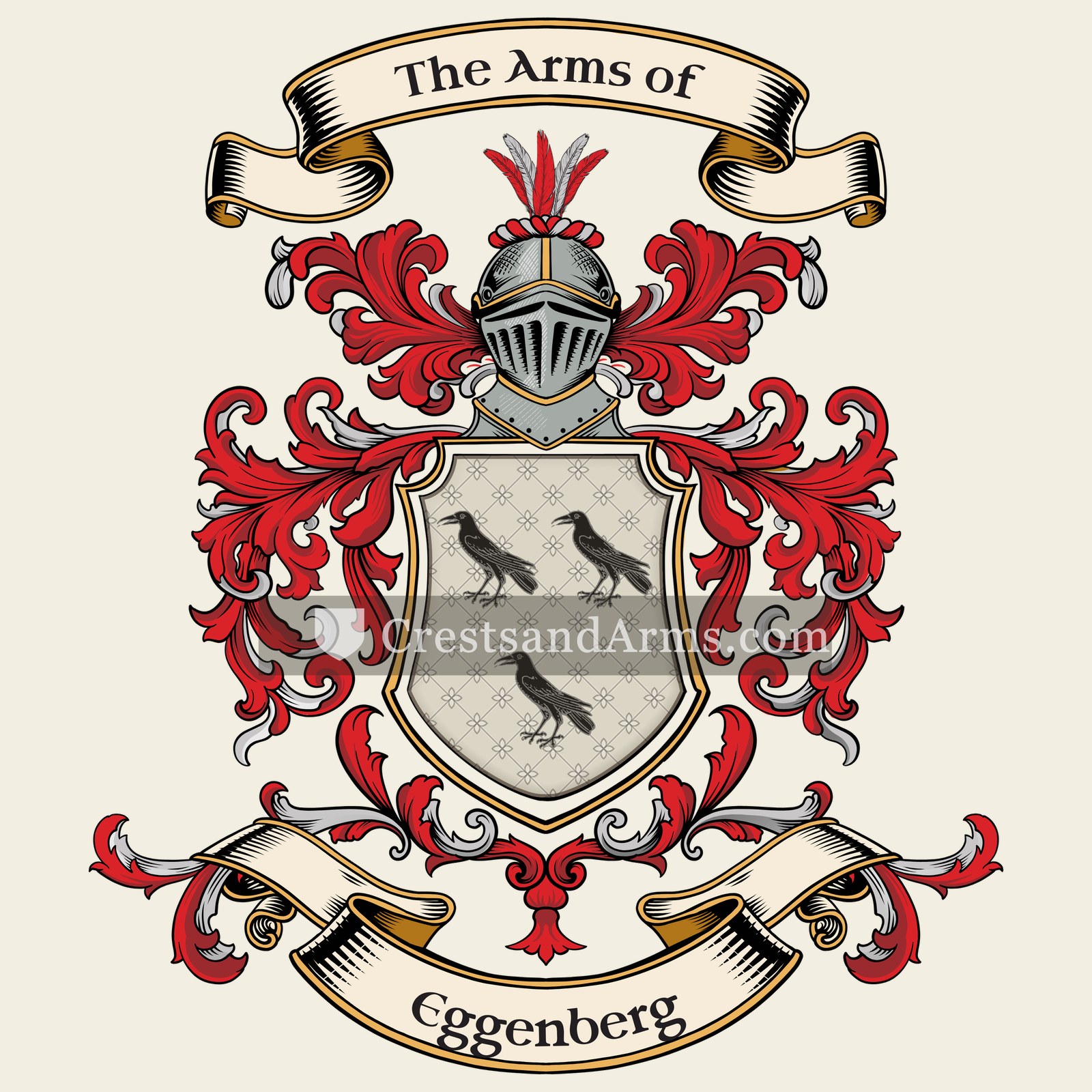 The Eggenberg coat of arms, drawn from the recorded blazon