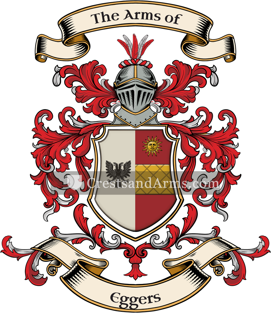 The Eggers coat of arms, drawn from the recorded blazon