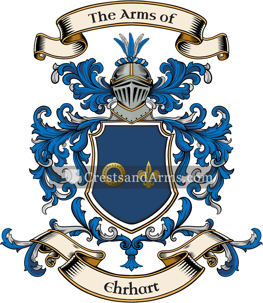The Ehrhart coat of arms, drawn from the recorded blazon