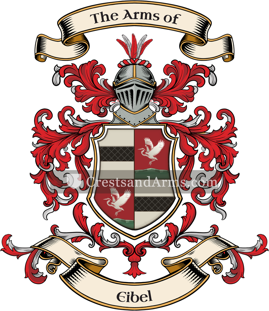 The Eibel coat of arms, drawn from the recorded blazon