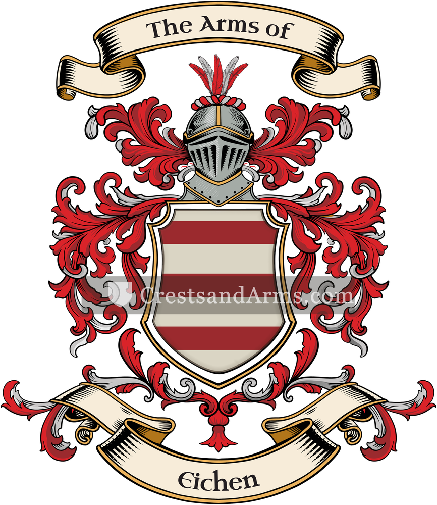 The Eichen coat of arms, drawn from the recorded blazon