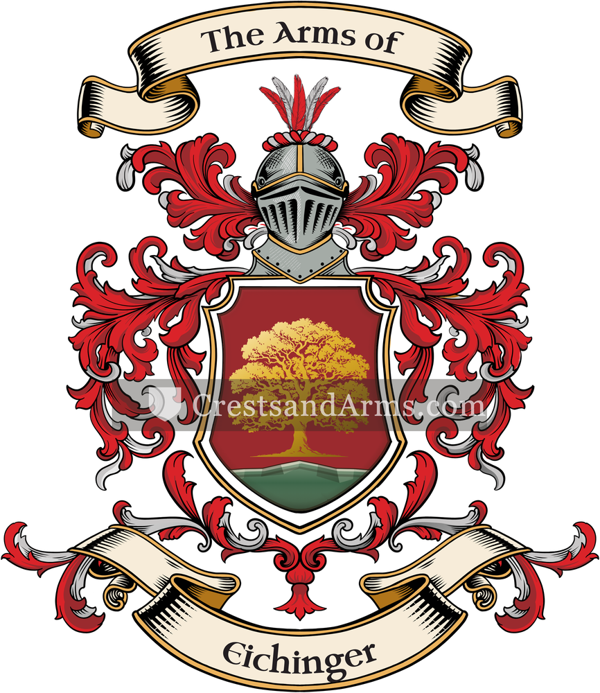 The Eichinger coat of arms, drawn from the recorded blazon