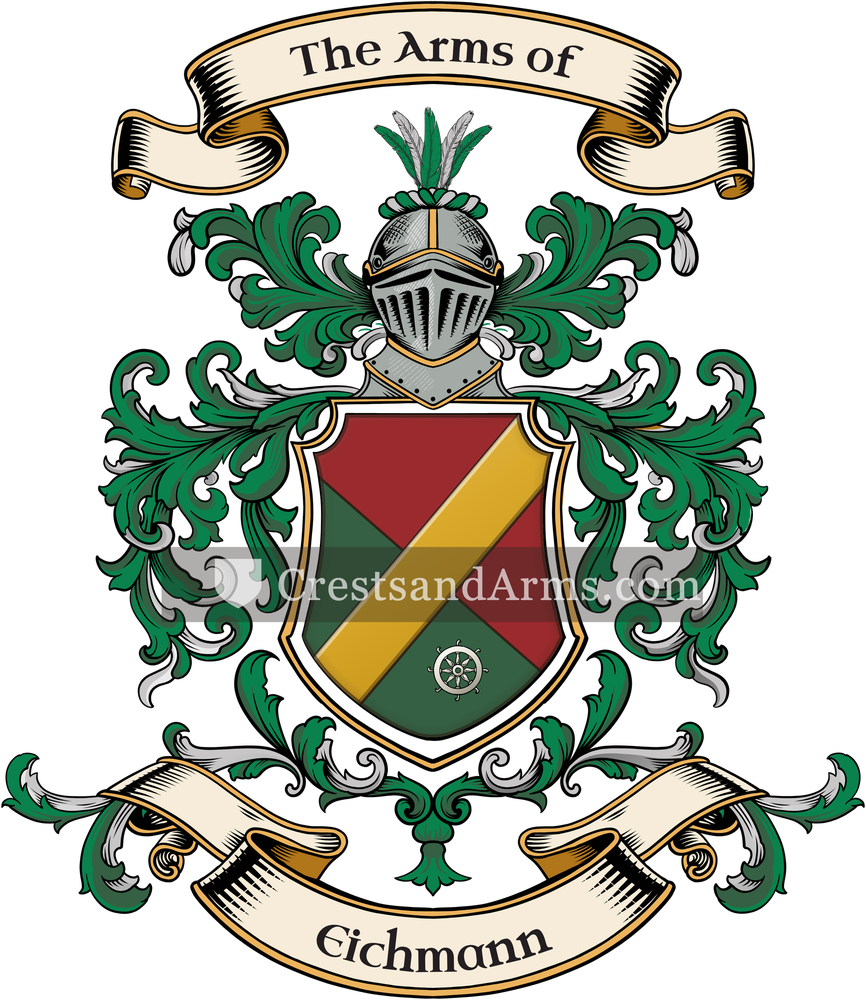 The Eichmann coat of arms, drawn from the recorded blazon
