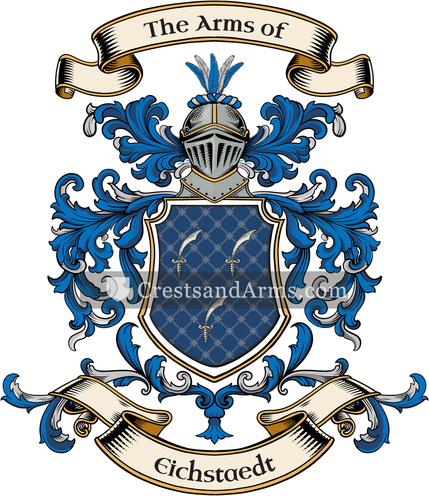 The Eichstaedt coat of arms, drawn from the recorded blazon