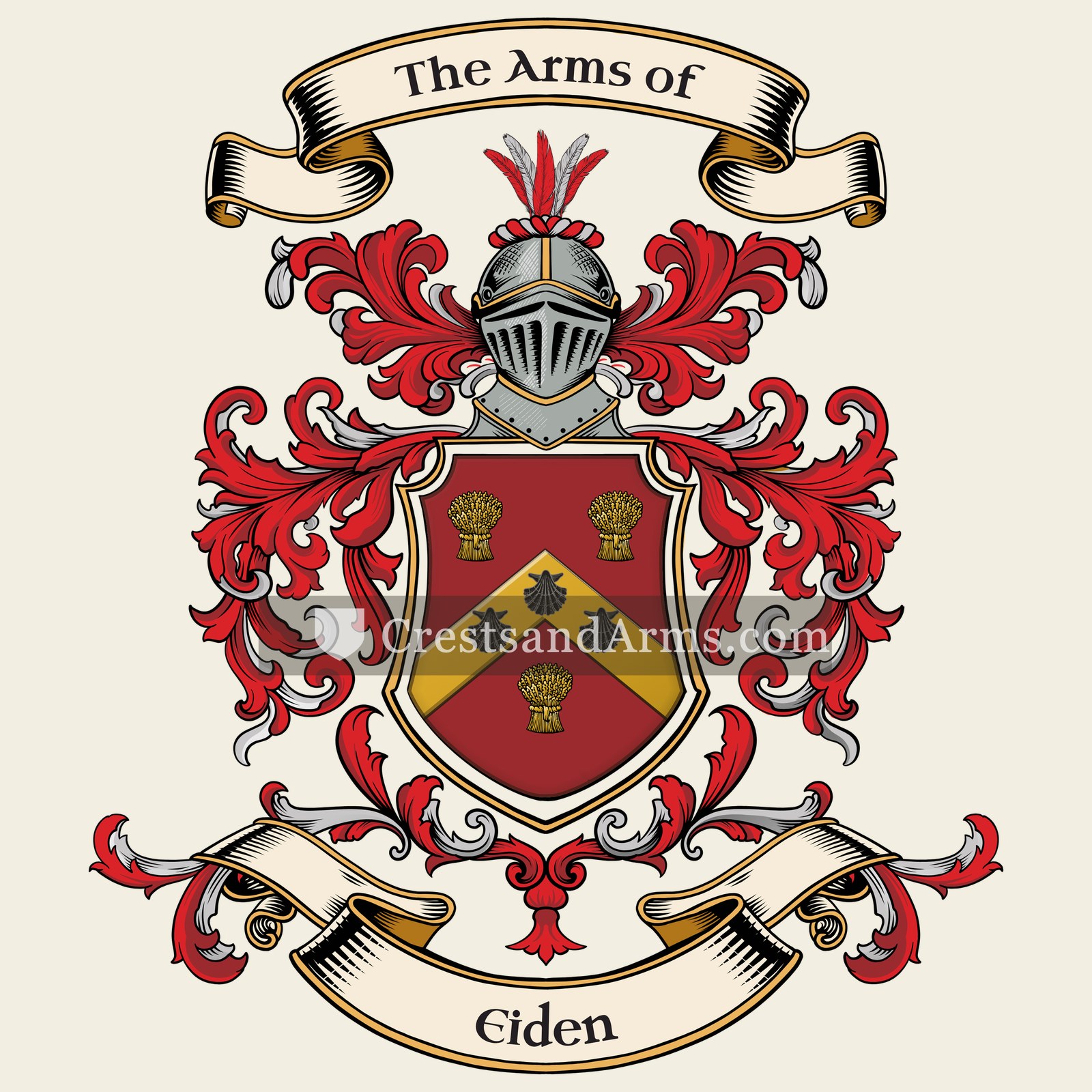 The Eiden coat of arms, drawn from the recorded blazon