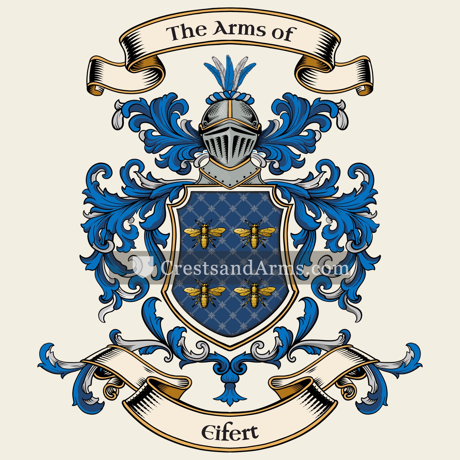 The Eifert coat of arms, drawn from the recorded blazon