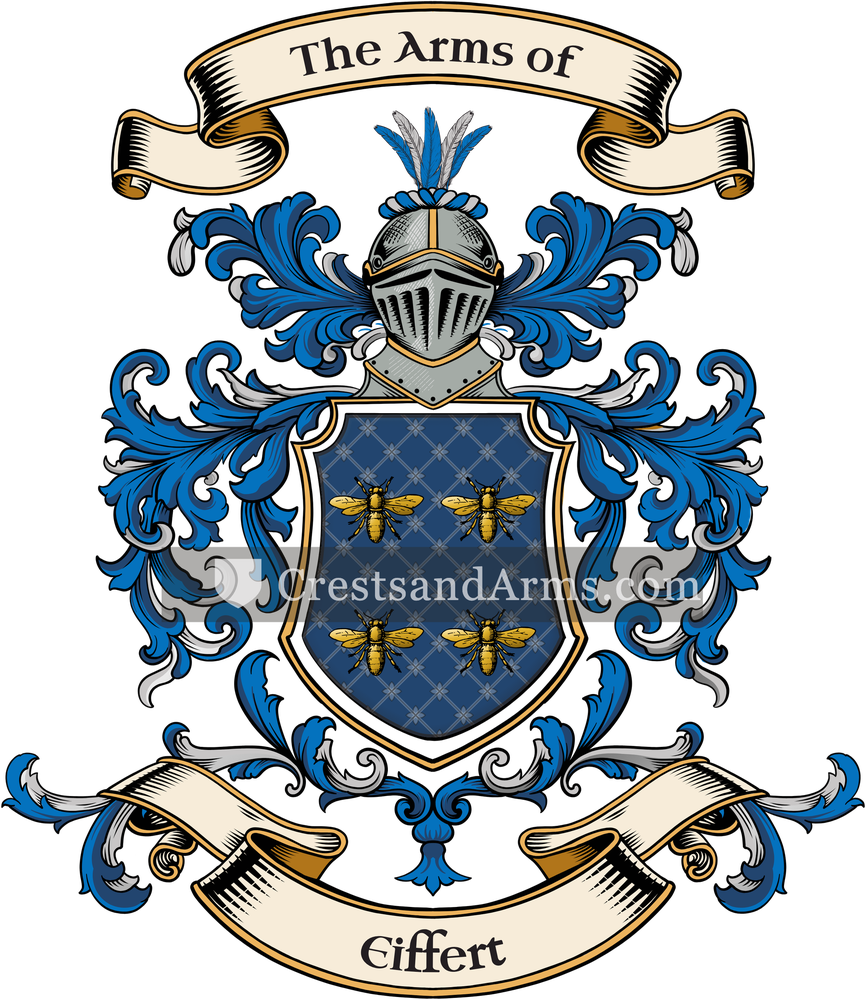 The Eiffert coat of arms, drawn from the recorded blazon