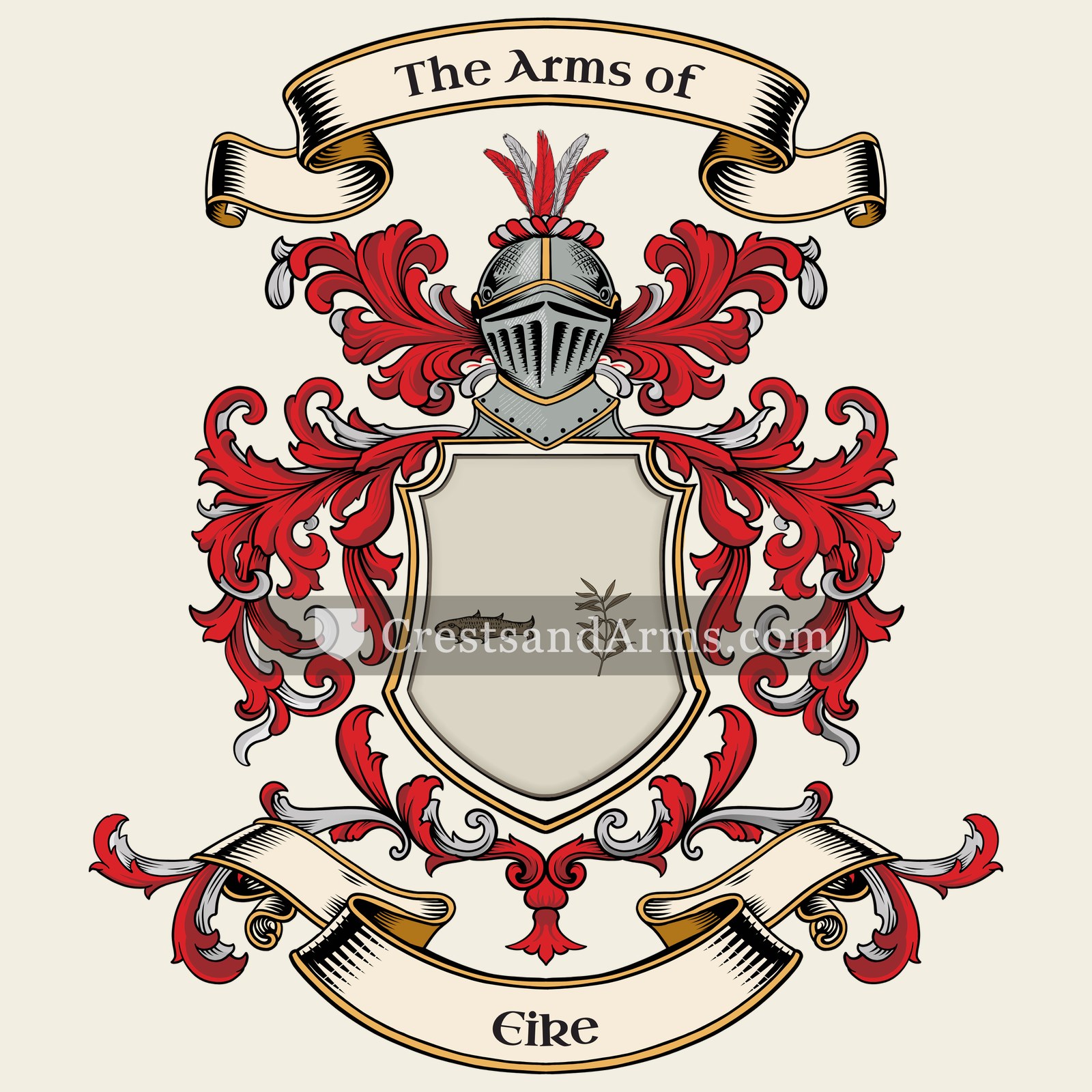 The Eike coat of arms, drawn from the recorded blazon