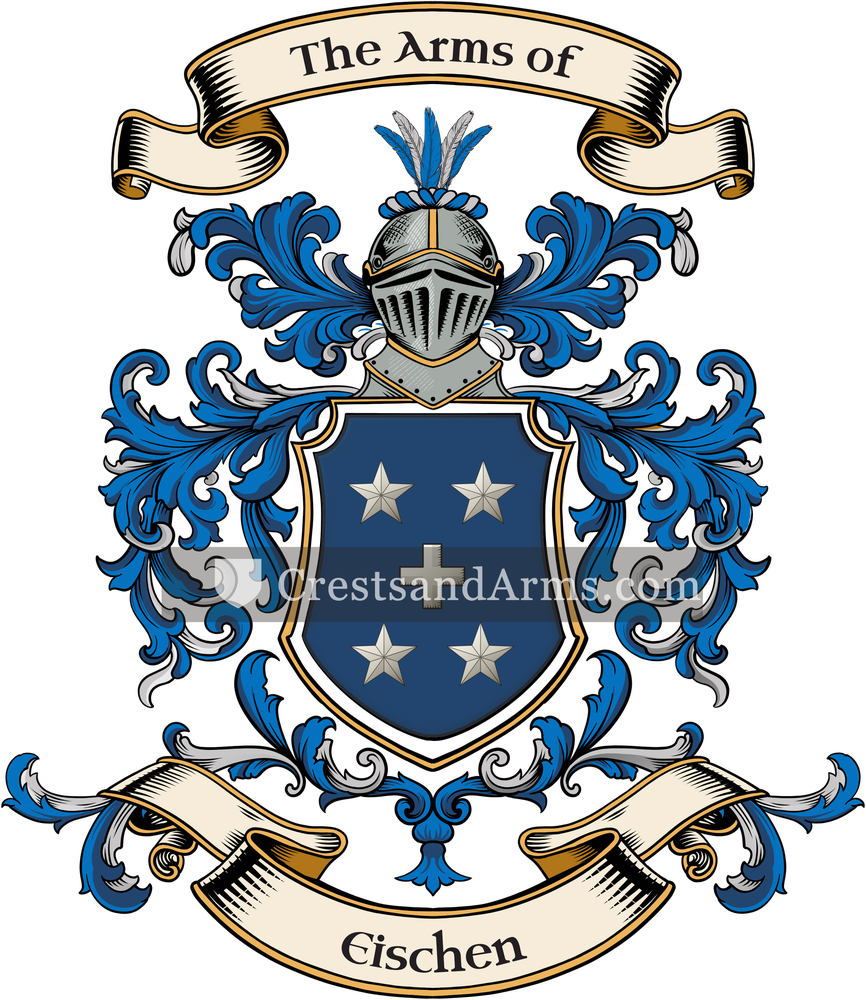 The Eischen coat of arms, drawn from the recorded blazon