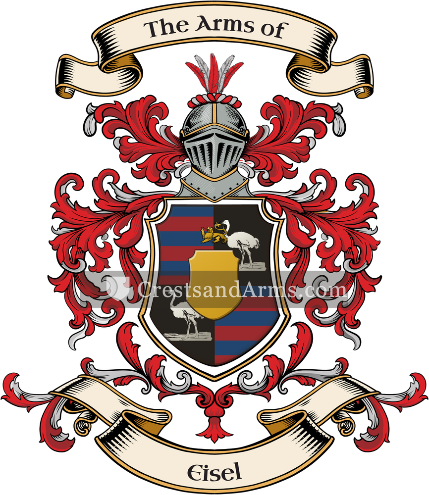 The Eisel coat of arms, drawn from the recorded blazon