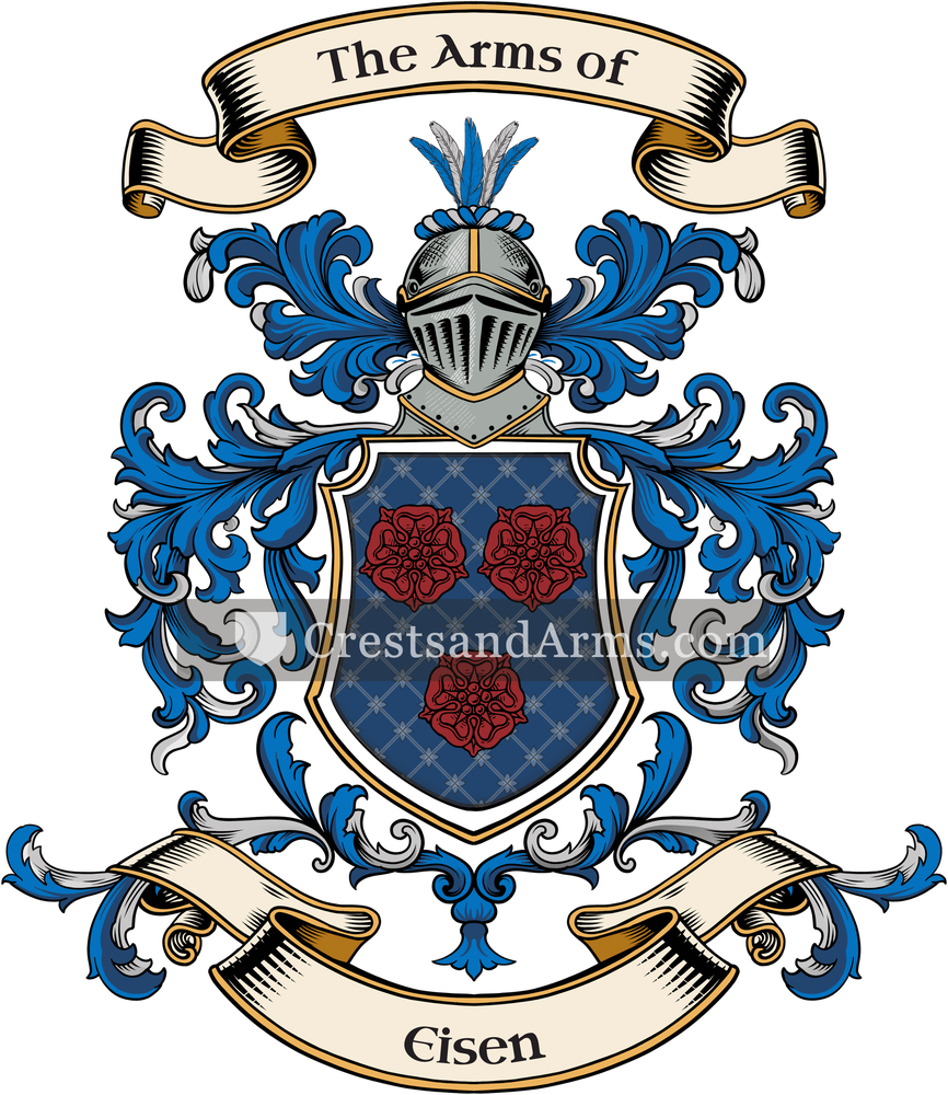 The Eisen coat of arms, drawn from the recorded blazon