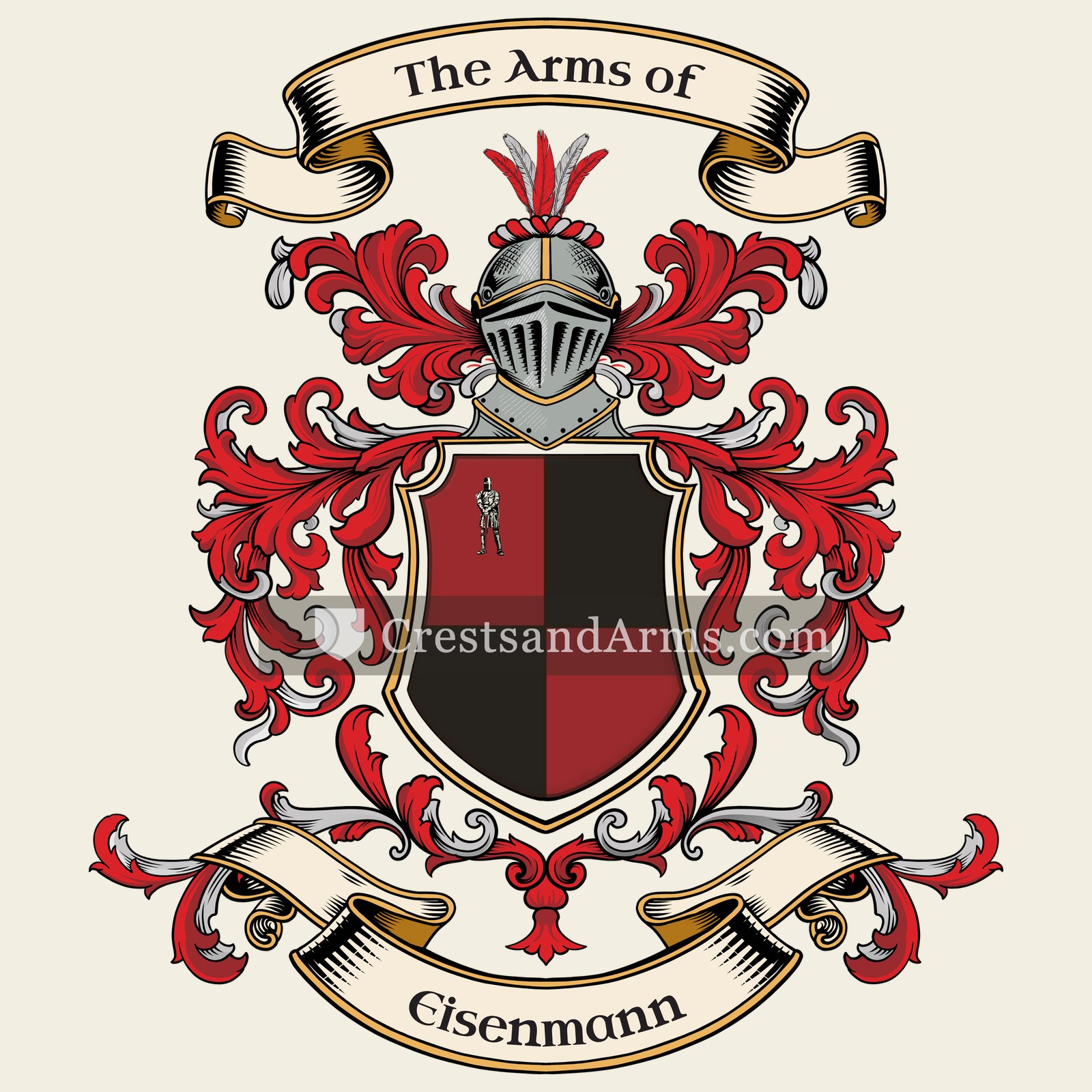 The Eisenmann coat of arms, drawn from the recorded blazon