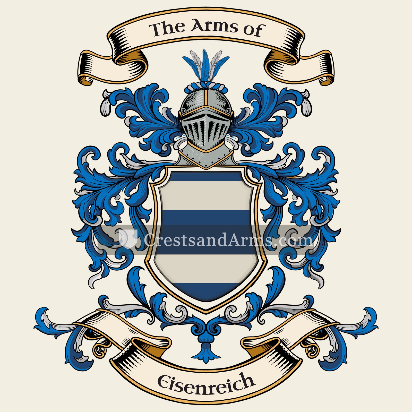 The Eisenreich coat of arms, drawn from the recorded blazon