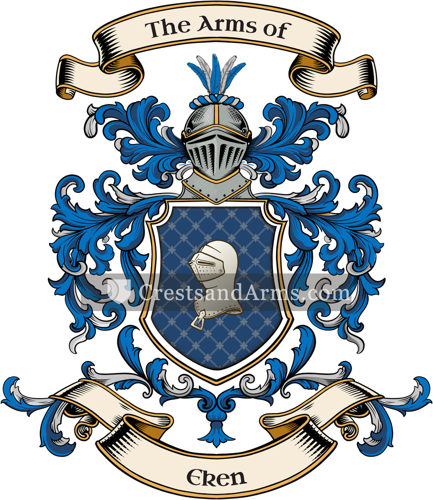The Eken coat of arms, drawn from the recorded blazon