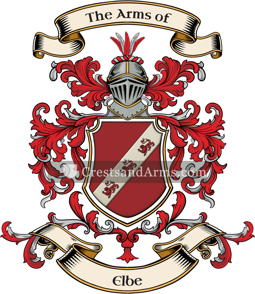 The Elbe coat of arms, drawn from the recorded blazon