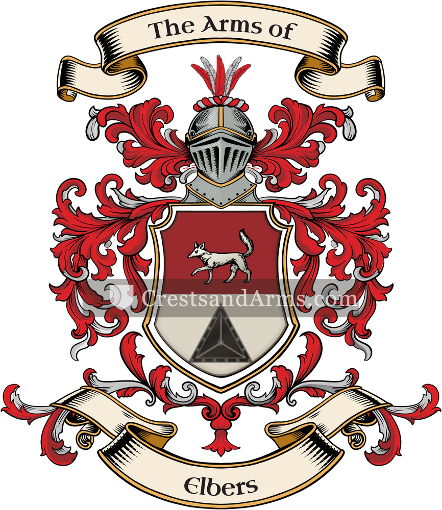 The Elbers coat of arms, drawn from the recorded blazon