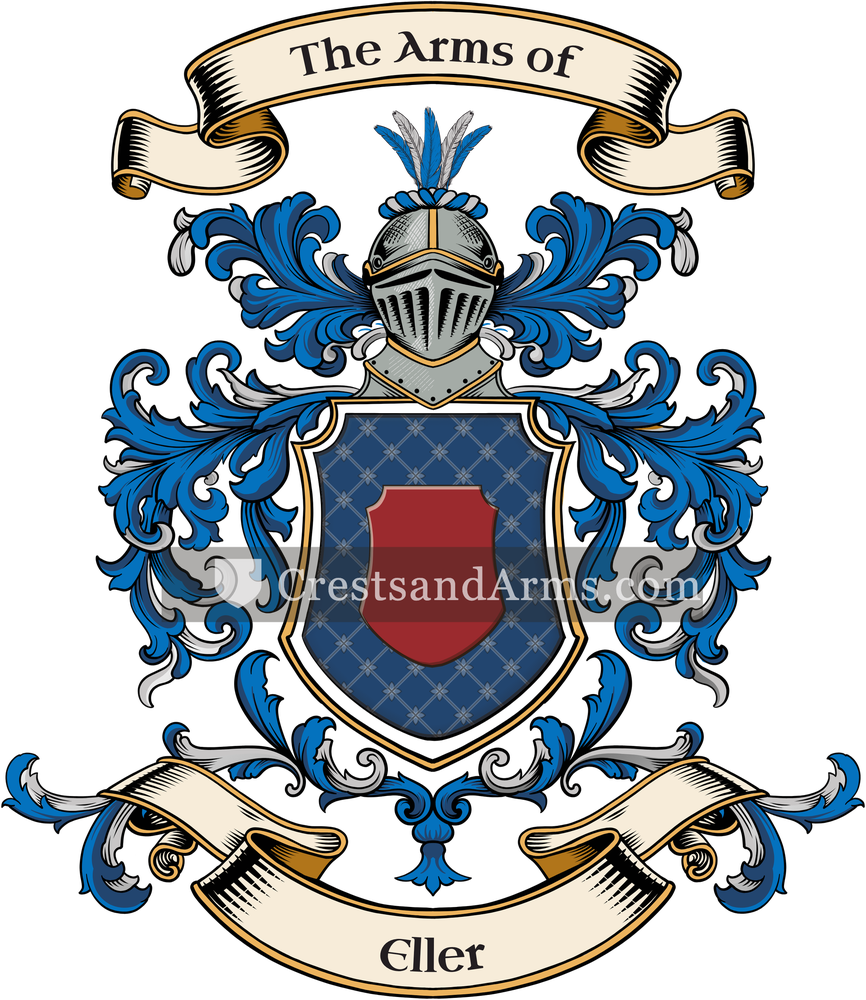 The Eller coat of arms, drawn from the recorded blazon