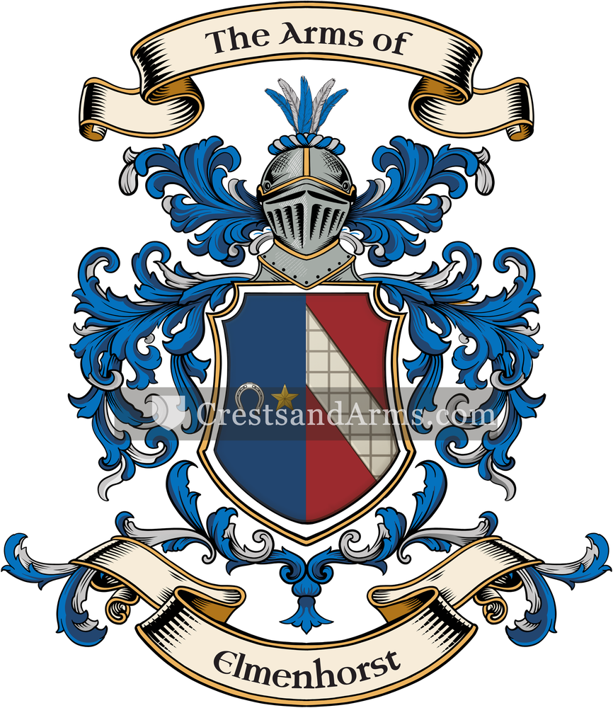 The Elmenhorst coat of arms, drawn from the recorded blazon