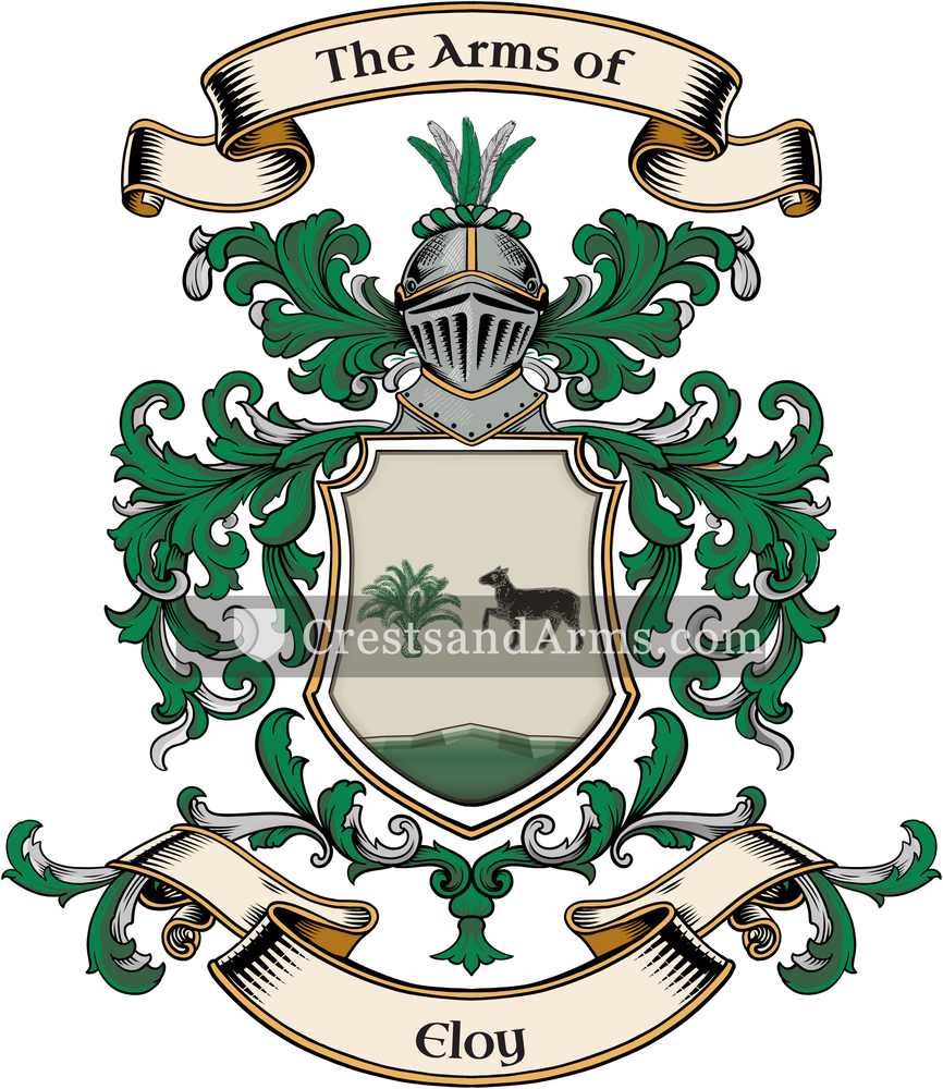The Eloy coat of arms, drawn from the recorded blazon