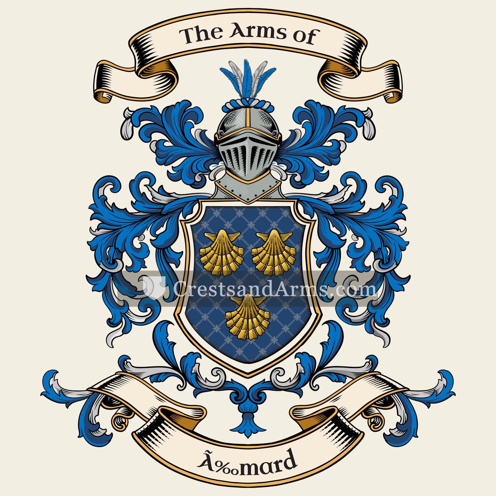 The Émard coat of arms, drawn from the recorded blazon