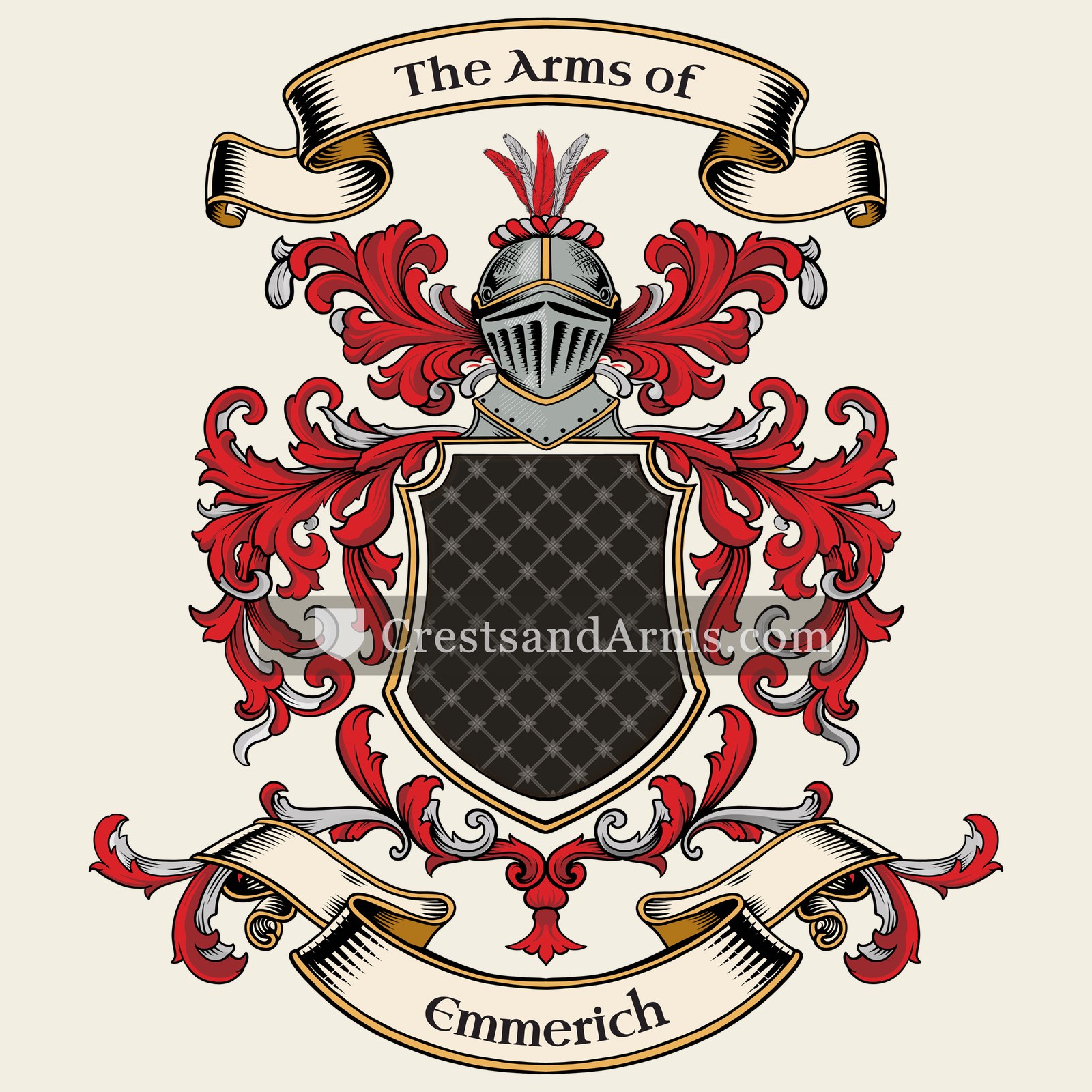 The Emmerich coat of arms, drawn from the recorded blazon