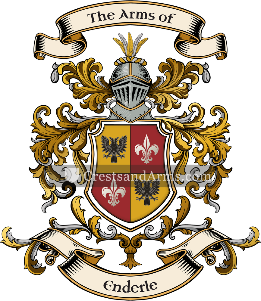 The Enderle coat of arms, drawn from the recorded blazon