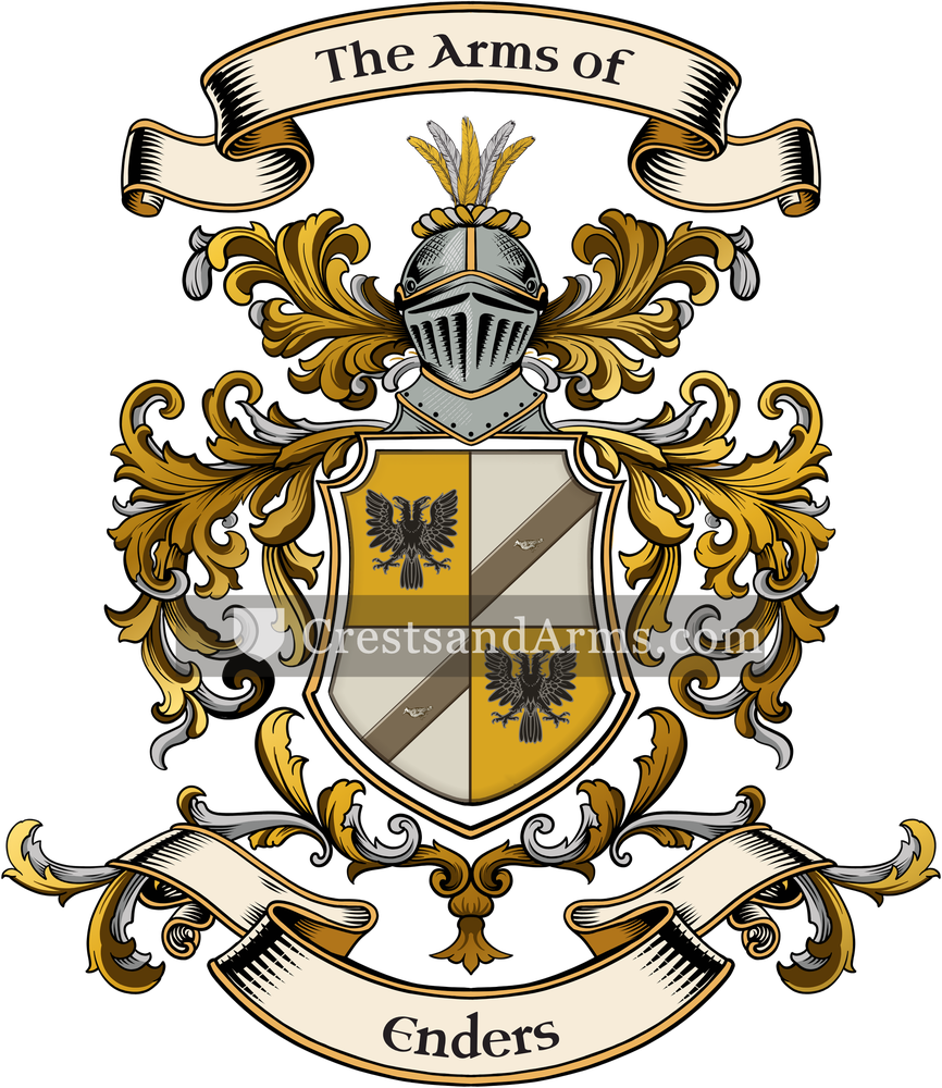 The Enders coat of arms, drawn from the recorded blazon