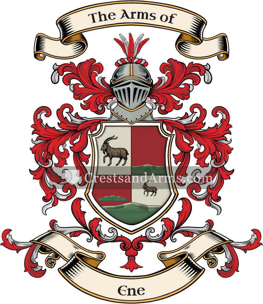 The Ene coat of arms, drawn from the recorded blazon