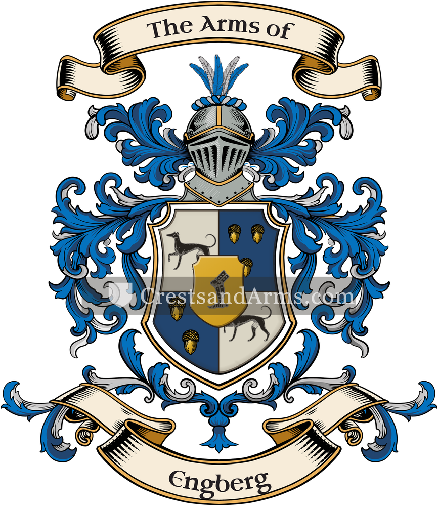 The Engberg coat of arms, drawn from the recorded blazon