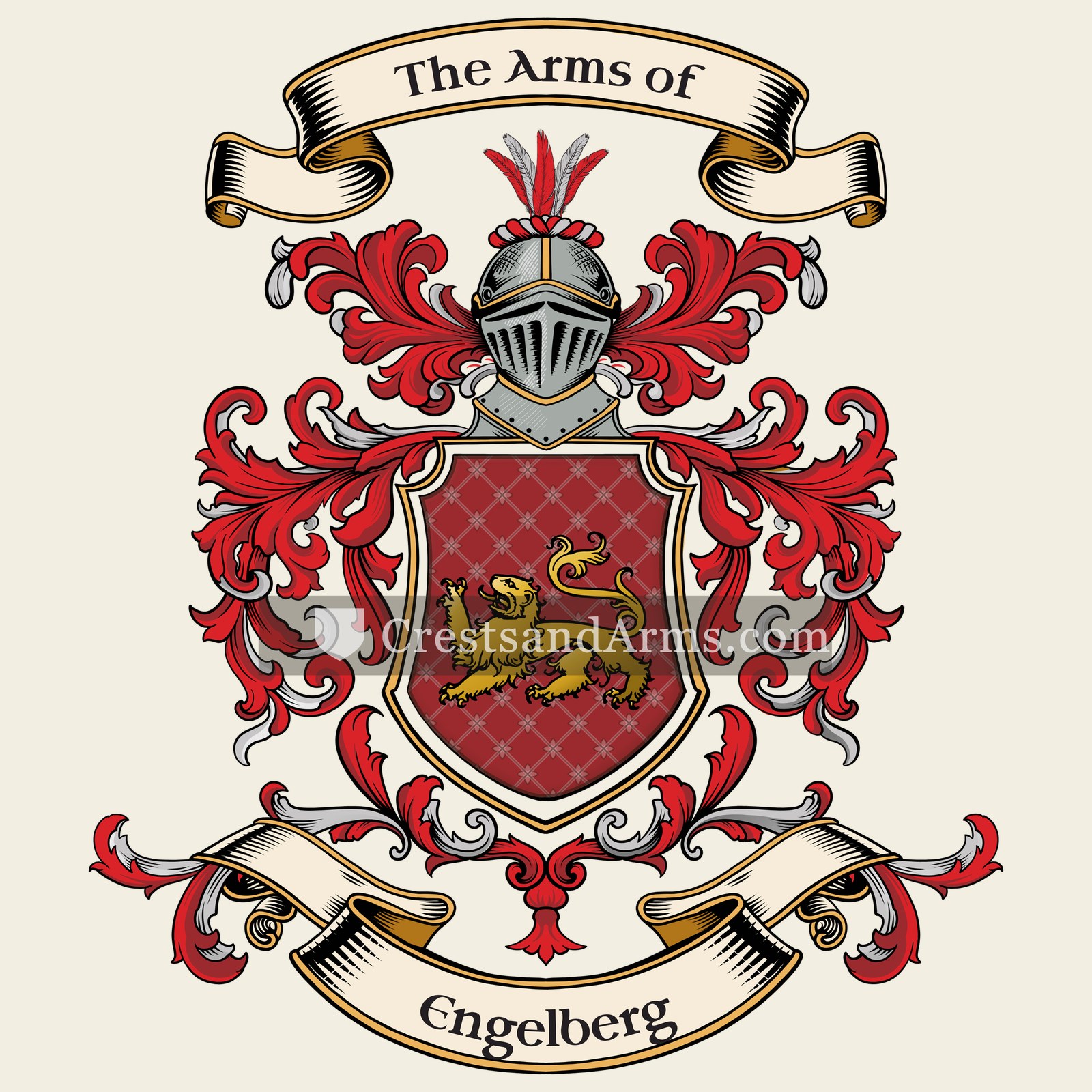The Engelberg coat of arms, drawn from the recorded blazon