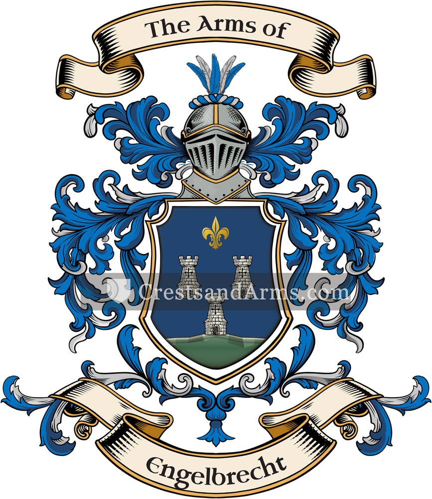 The Engelbrecht coat of arms, drawn from the recorded blazon