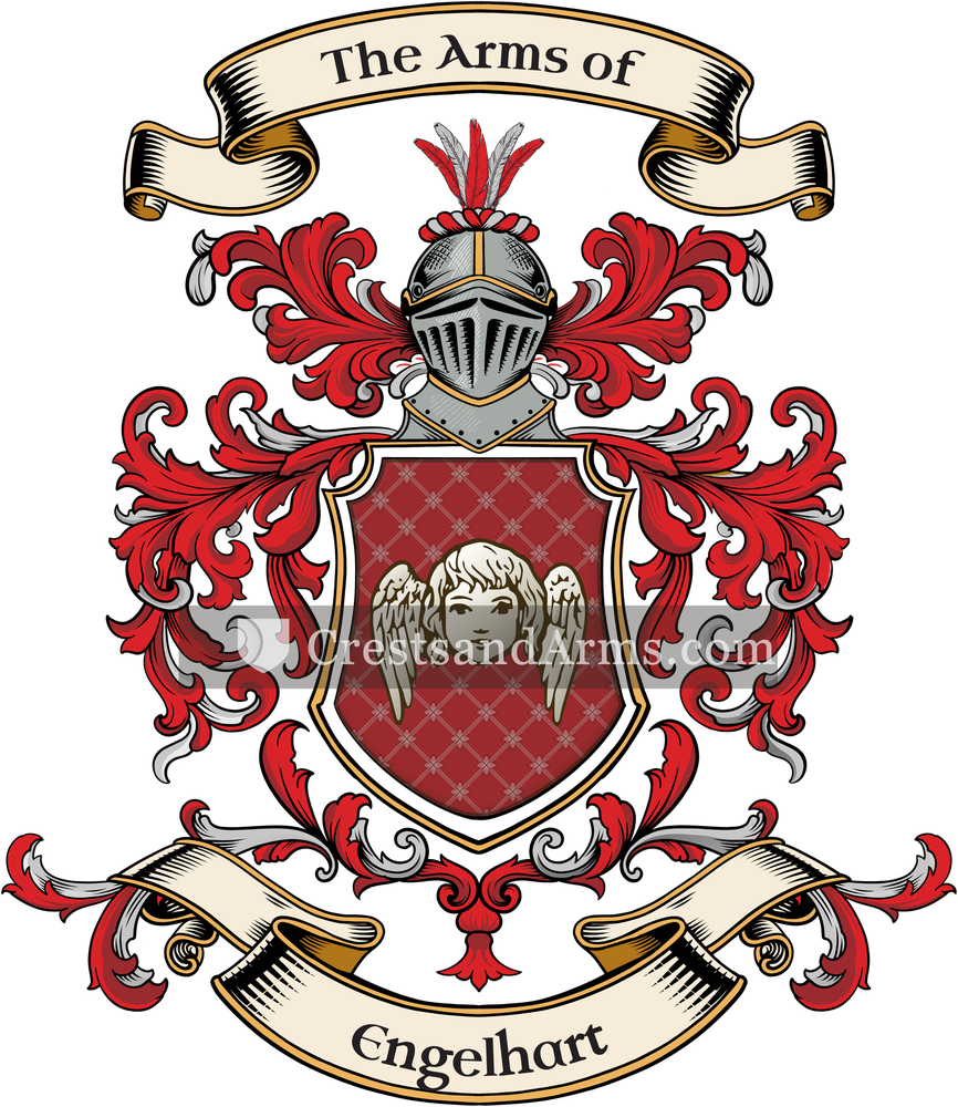 The Engelhart coat of arms, drawn from the recorded blazon