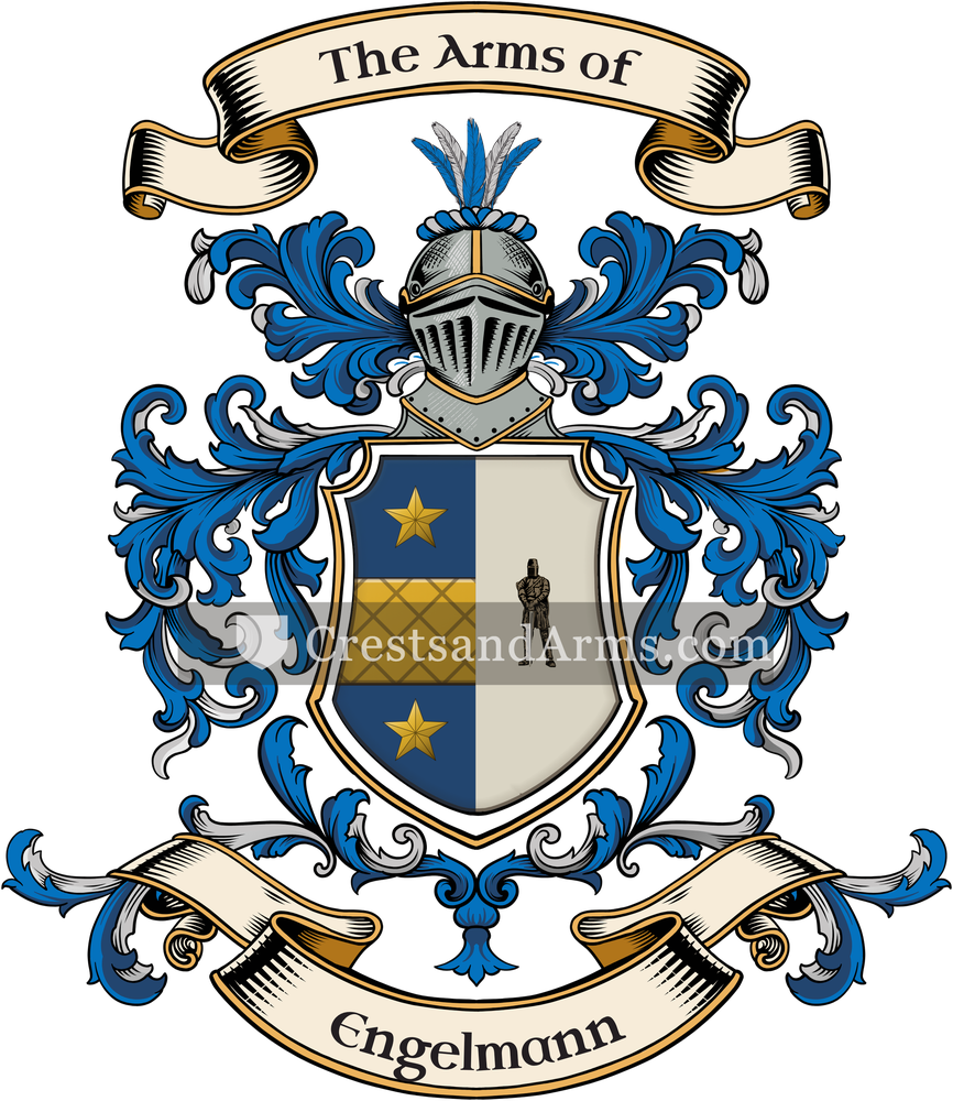 The Engelmann coat of arms, drawn from the recorded blazon