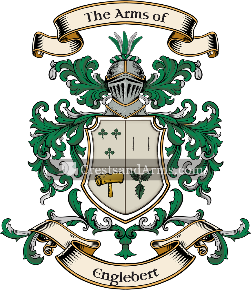 The Englebert coat of arms, drawn from the recorded blazon