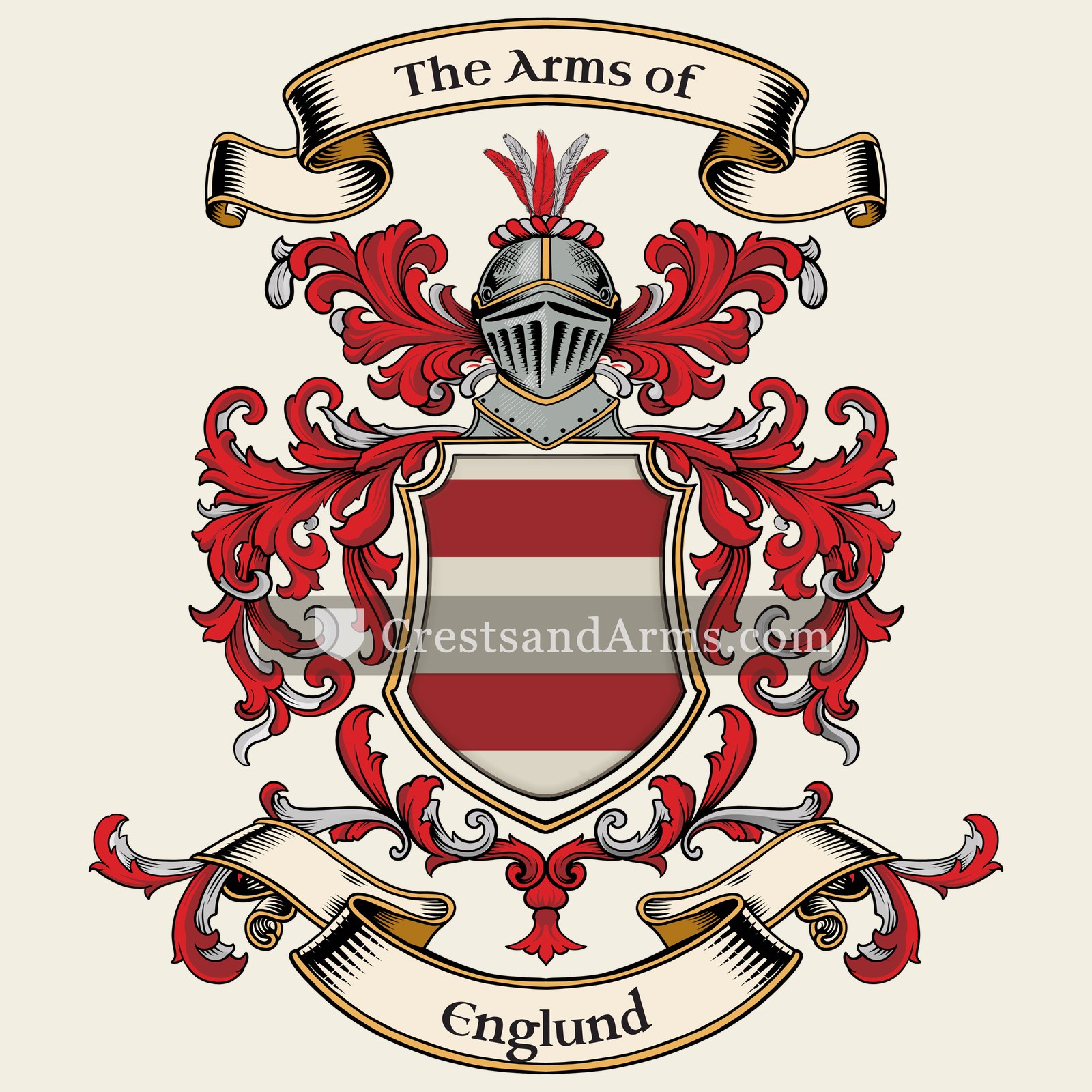 The Englund coat of arms, drawn from the recorded blazon