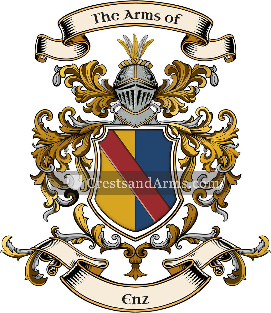 The Enz coat of arms, drawn from the recorded blazon