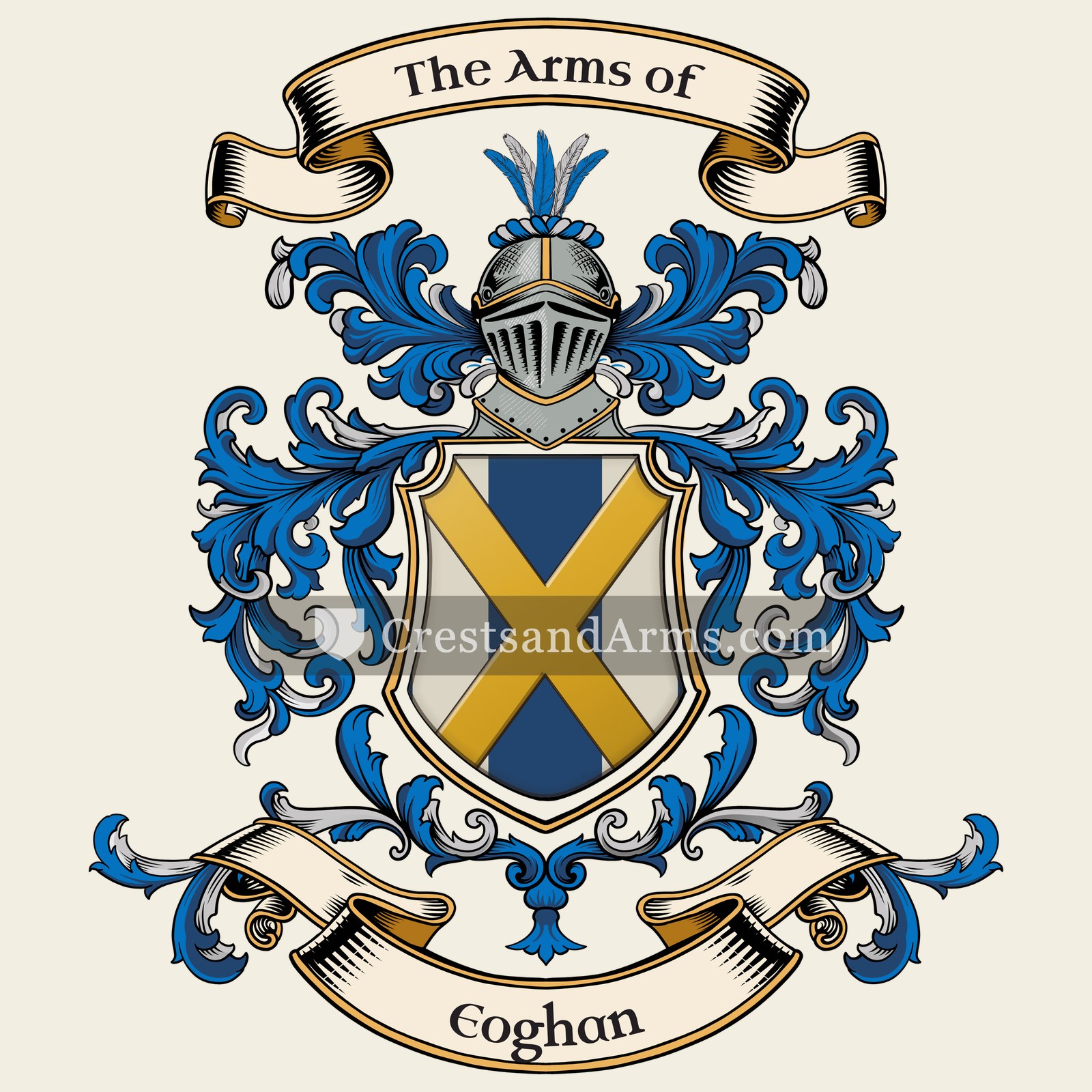 The Eoghan coat of arms, drawn from the recorded blazon